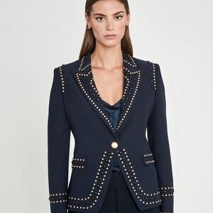 The Extreme Collection Denim Blazer Rock Star NWT Women's Size 42/8 Retail $869